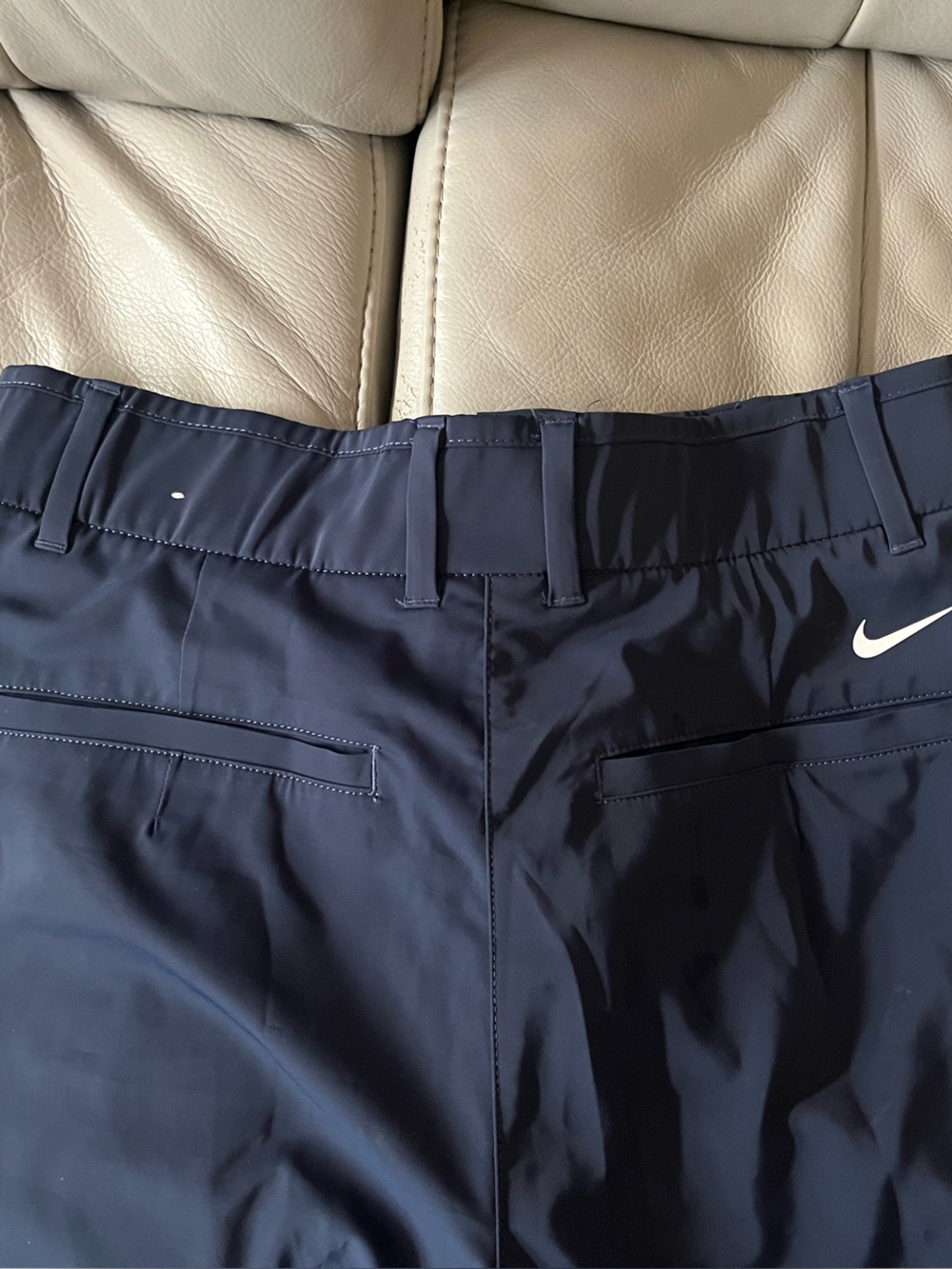 NWOT Nike women’s navy Dri-FIT Athletic Shorts with Black Swoosh